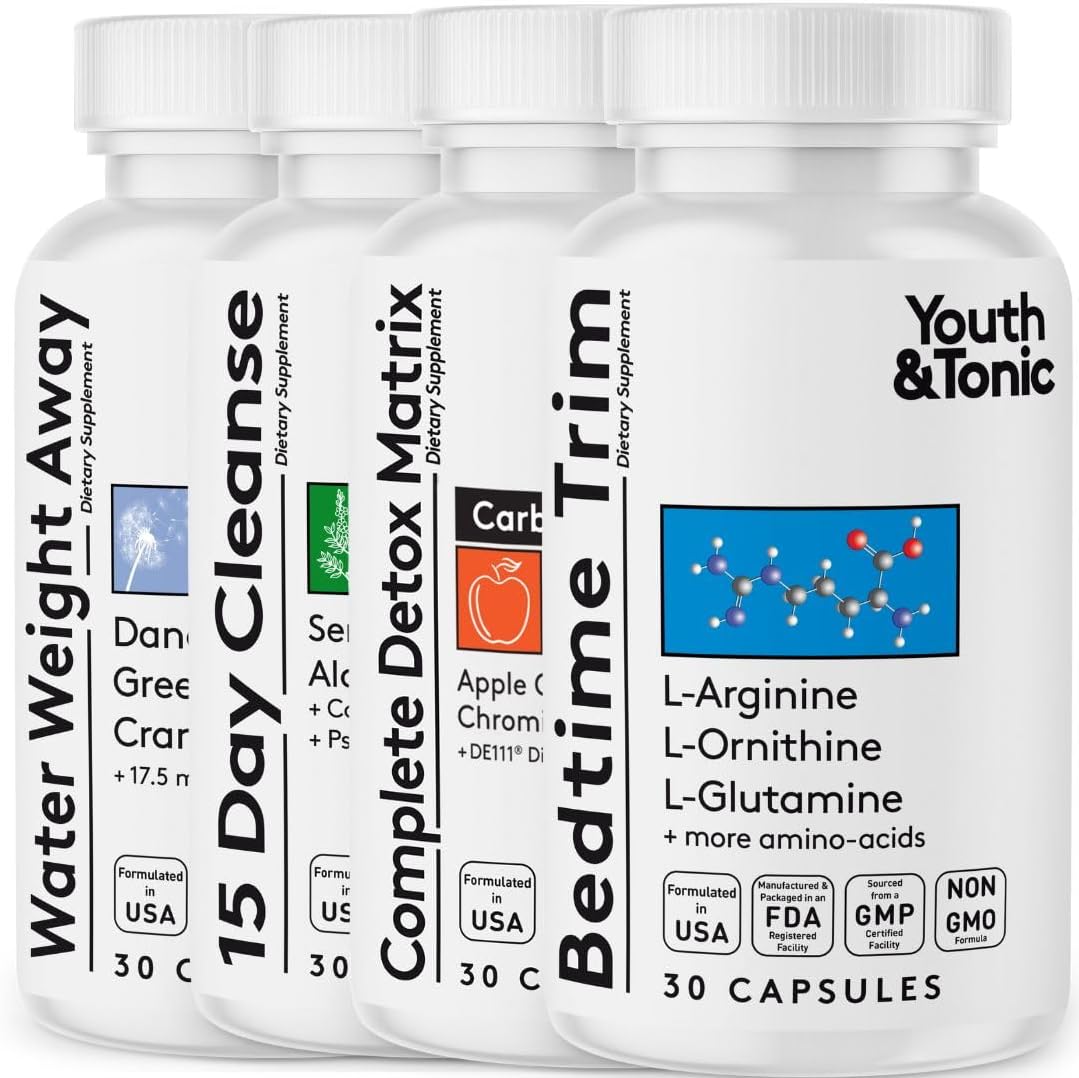 120-Count Youth & Tonic Bedtime Trim Detox Cleanse Pills for Weight Management Kick-Off