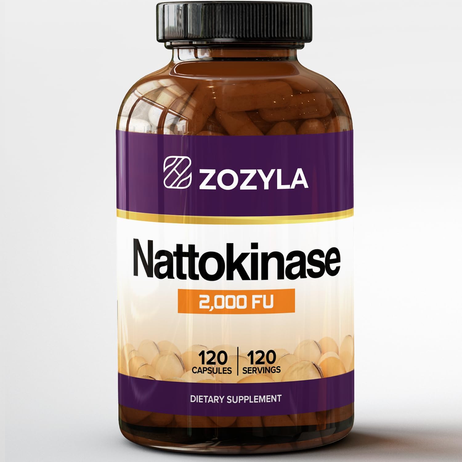 120 Count ZOZYLA Nattokinase Supplement with 2,000 FU - Promotes Healthy Blood Flow & Circulation - Non-GMO, Gluten Free, Vegan USA Made