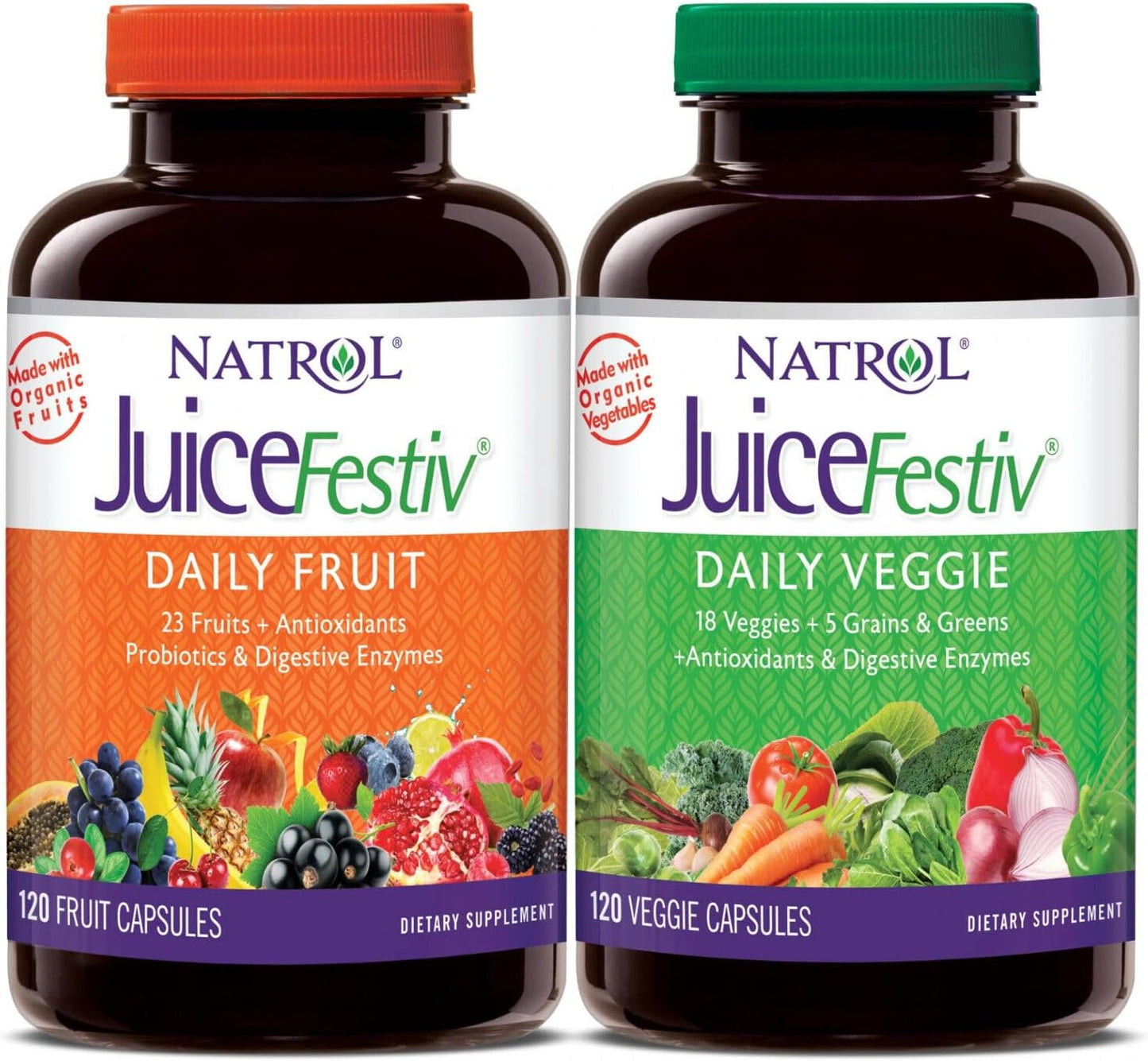 120 Fruit and Veggie Capsules - Juice Festiv Dietary Supplement