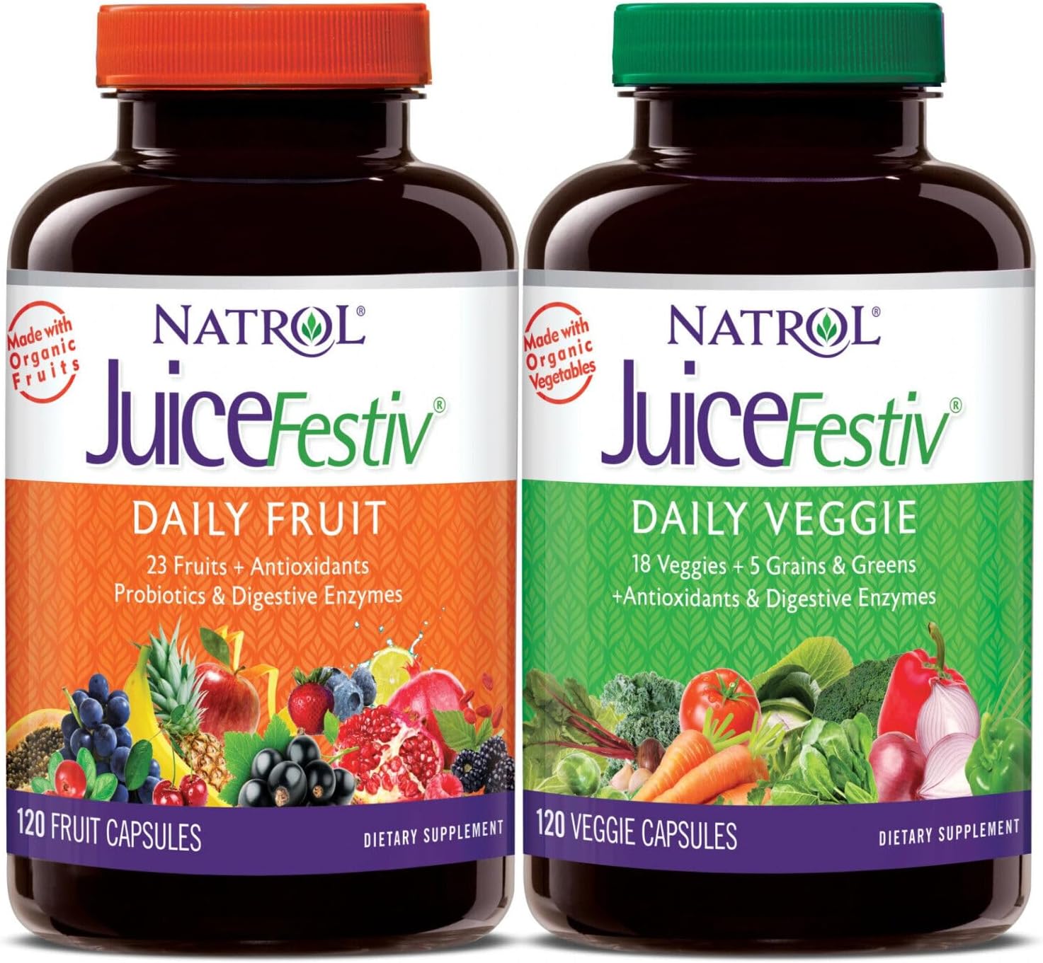 120 Fruit and Veggie Capsules - Juice Festiv Dietary Supplement