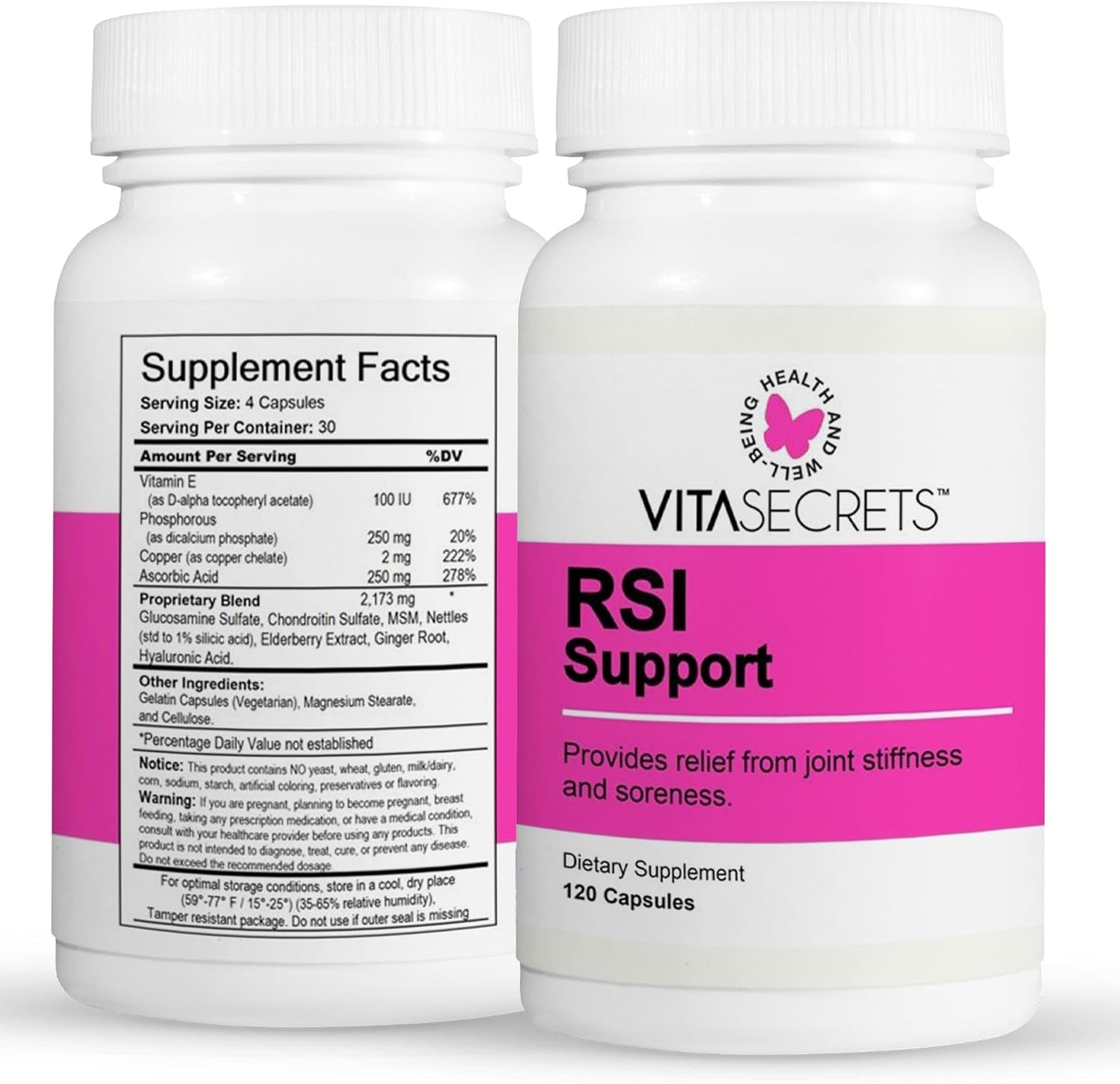 120 Joint Health Capsules for Men and Women with Glucosamine, Chondroitin, MSM, and Hyaluronic Acid - Supports Joint Health and Reduces Discomfort and Stiffness