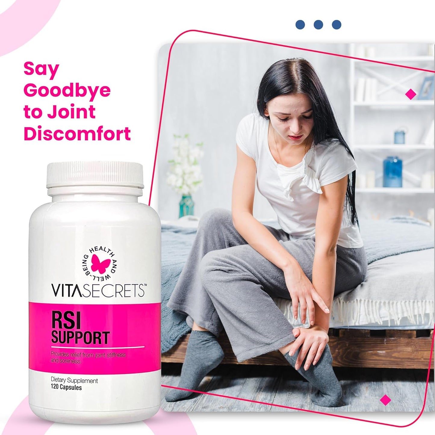 120 Joint Health Capsules for Men and Women with Glucosamine, Chondroitin, MSM, and Hyaluronic Acid - Supports Joint Health and Reduces Discomfort and Stiffness