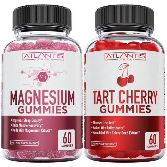 120 Mixed Berry Gummies with Tart Cherry and Magnesium Citrate for Nutritional Support