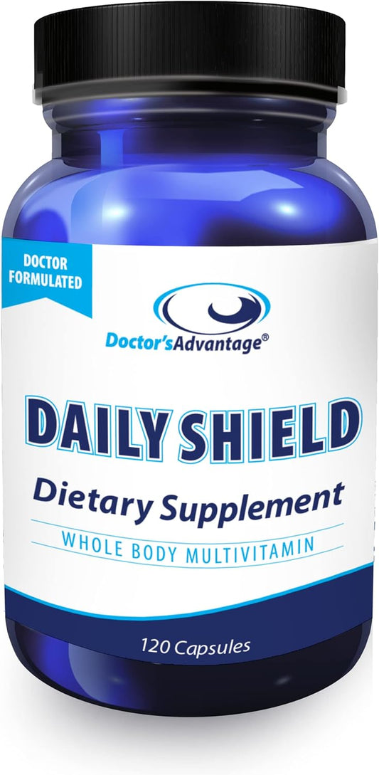 120 Non-GMO Capsules Doctor's Advantage Daily Shield Multivitamin with Green Tea Extract & Bilberry for Immune System Support & Antioxidant Protection from Free Radicals
