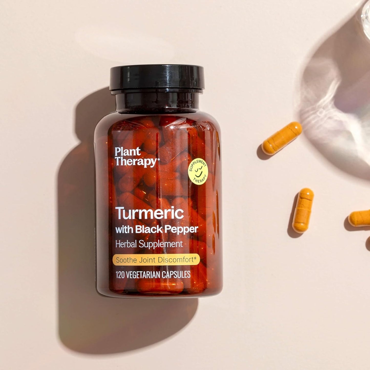 120 Plant Therapy Turmeric & Black Pepper Capsules, 95% Curcuminoids, Joint & Muscle Support, USA Made, Vegetarian Formula