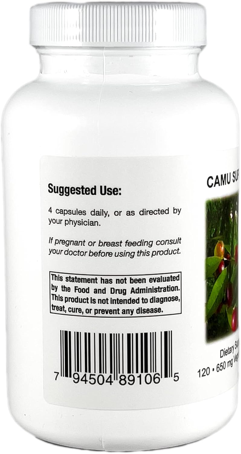 120 Pure Camu Camu Fruit Vegetarian Capsules by Supreme Nutrition Products