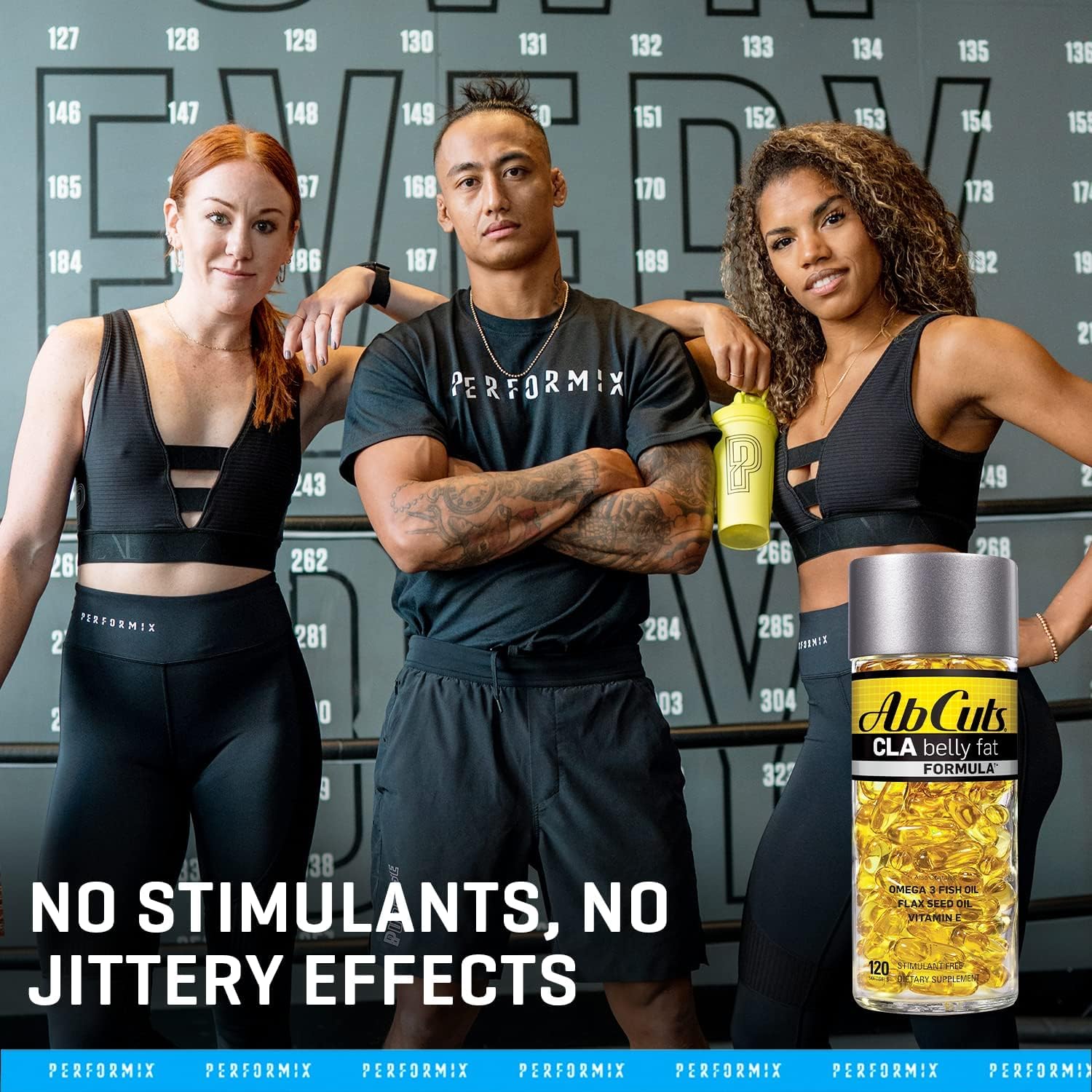 120 Softgel AbCuts CLA Belly Fat Formula with Omega 3 Fish Oil, Flaxseed Oil, and Vitamin E - Boosts Antioxidants & Promotes Healthy Body Composition