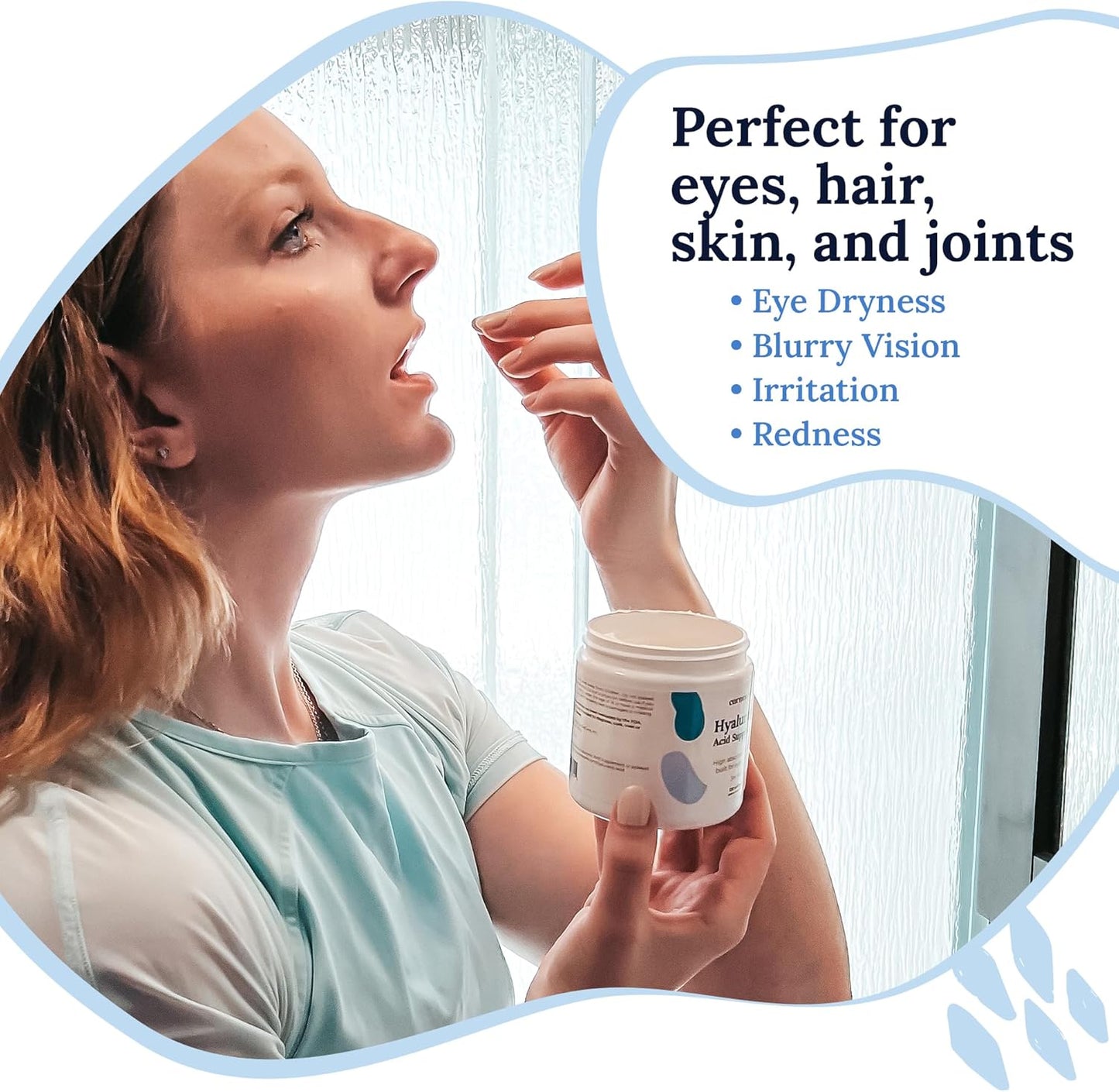 120 Softgel CorneaCare Hyaluronic Acid Supplements for Hydration & Anti-Aging with High Absorption - Eye Vitamins & Supplements