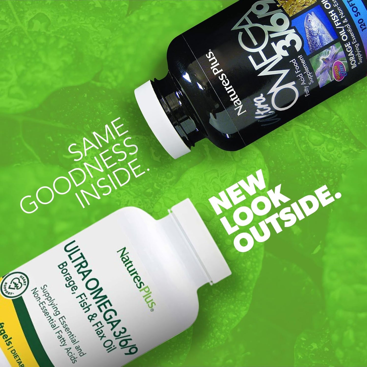 120 Softgel Natures Plus Ultra Omega 3 6 9 Supplement with Borage Oil, Fish Oil, and Flax Oil - Gluten-Free, 120 Servings