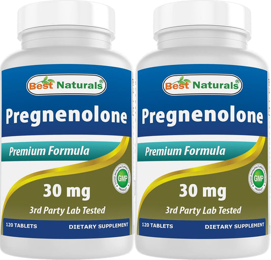120 Tablets of Best Naturals Pregnenolone 30 mg - Pack of 2