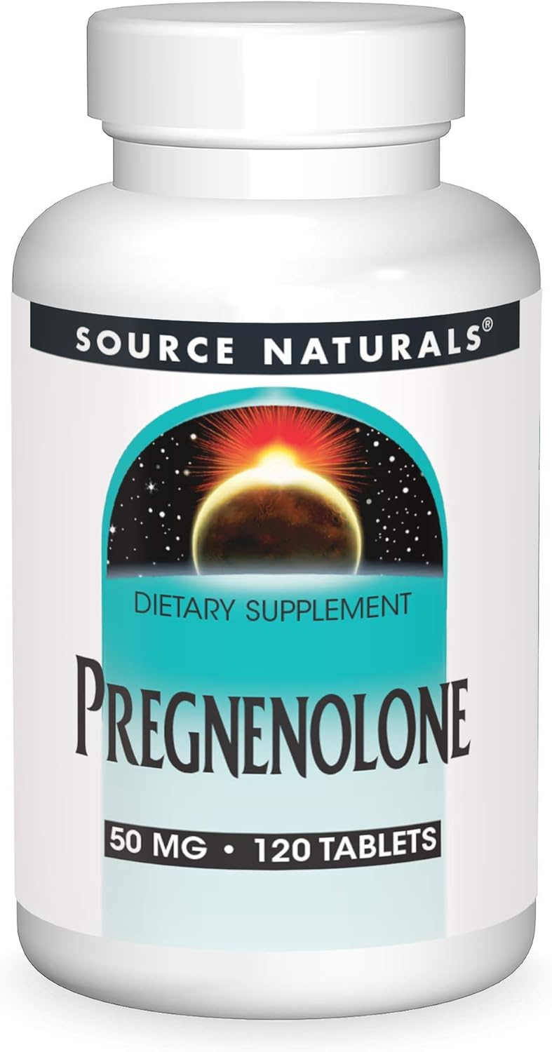 120 Tablets of Source Naturals Pregnenolone 50mg for Hormone Balance and Cognitive Health