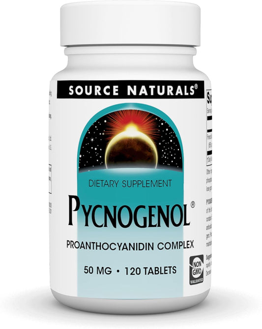 120 Tablets of Source Naturals Pycnogenol 50 mg Proanthocyanidin Complex - Natural Antioxidant Support
