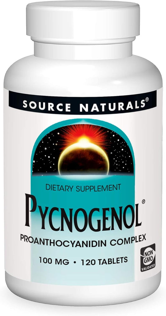 120 Tablets of Source Naturals Pycnogenol Proanthocyanidin Complex, 100 mg - Antioxidant Support Supplement