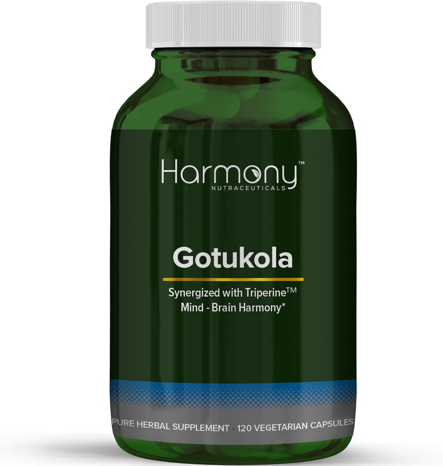 120 Vegan Capsules of Dr. Gumman's Clinical Grade Gotu Kola with Maximum Potency and Highest Bioactivity by Harmony Nutraceuticals