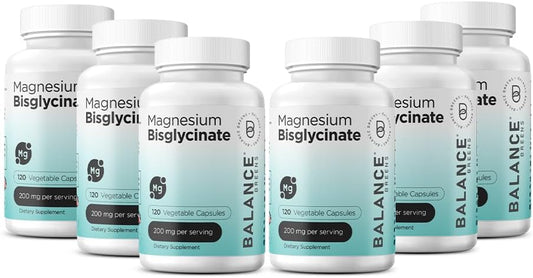 120 Vegan Capsules of High Absorption Chelated Magnesium Bisglycinate 200mg for Heart, Muscles, Bones & Mood Support