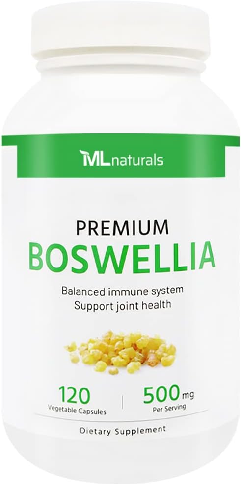 120 Vegetable Capsules of ML Naturals Premium Boswellia Extract with 65% Boswellic Acids for Healthy Joint Support - Non-GMO