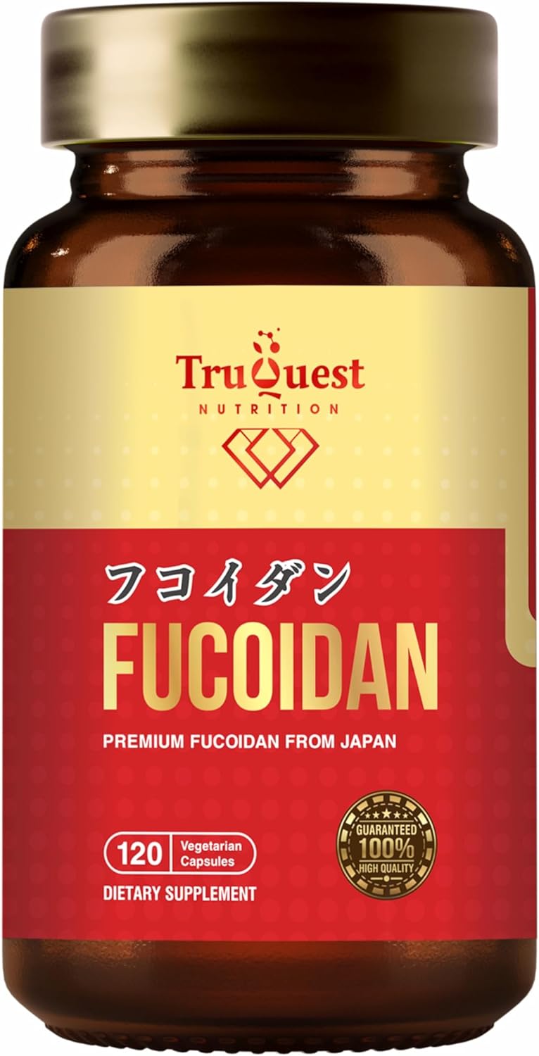 120 Vegetable Capsules of TruQuest Nutrition Premium Fucoidan Extract Immunity Supplement with Pure Mozuku and Mekabu Algae - Boost Health