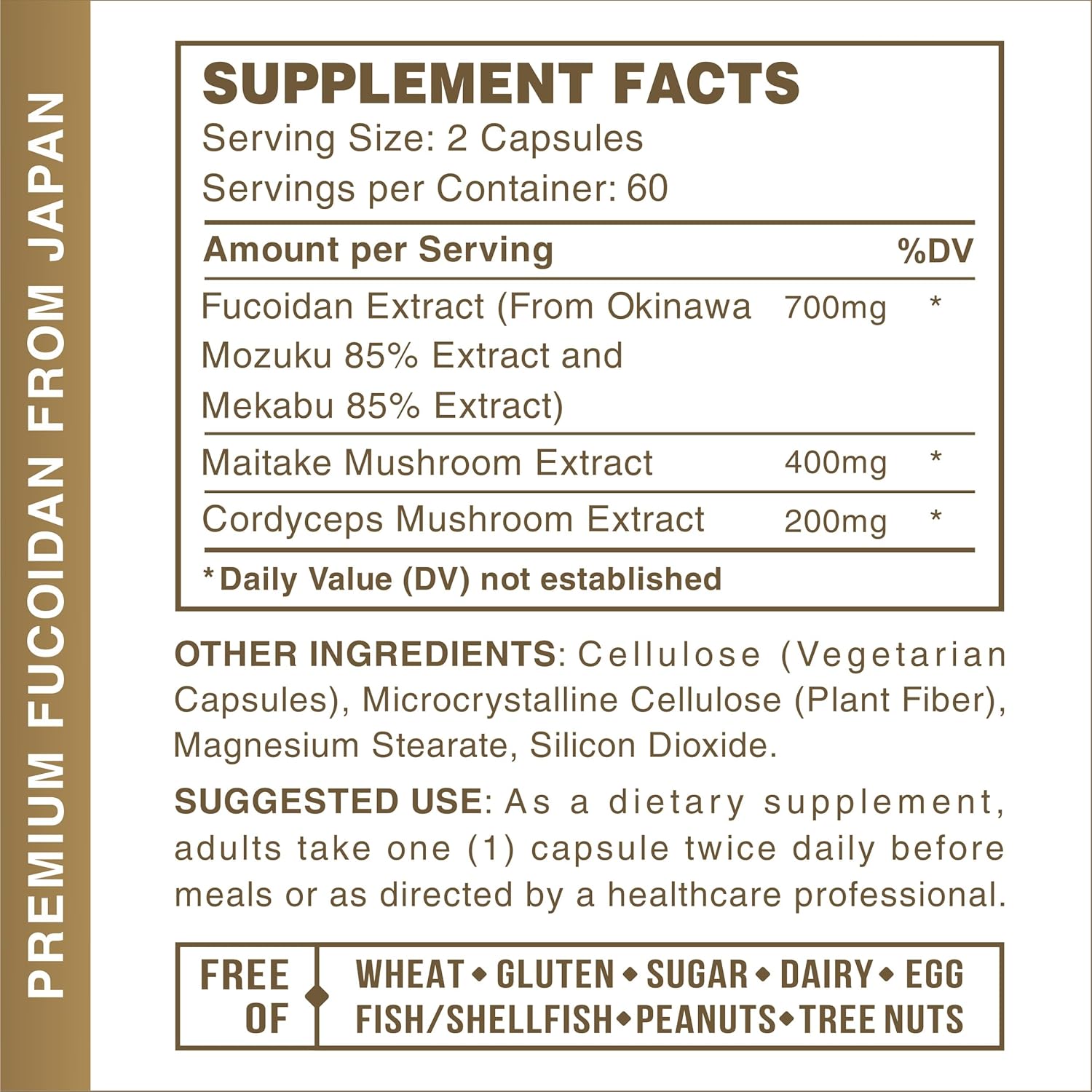 120 Vegetable Capsules of TruQuest Nutrition Premium Fucoidan Extract Immunity Supplement with Pure Mozuku and Mekabu Algae - Boost Health