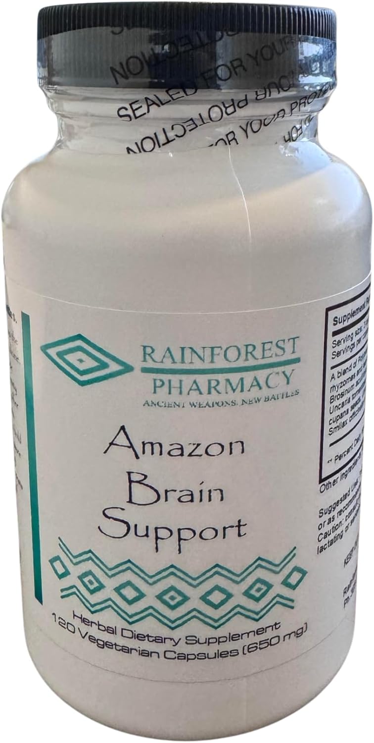 120 Vegetarian Capsules of Rainforest Pharmacy Brain Support - 650 mg Formula