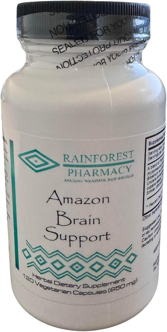 120 Vegetarian Capsules of Rainforest Pharmacy Brain Support - 650 mg Formula