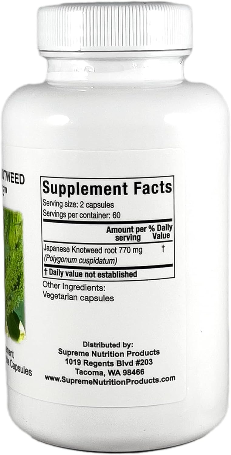 120 Vegetarian Capsules of Supreme Nutrition Japanese Knotweed Supplement