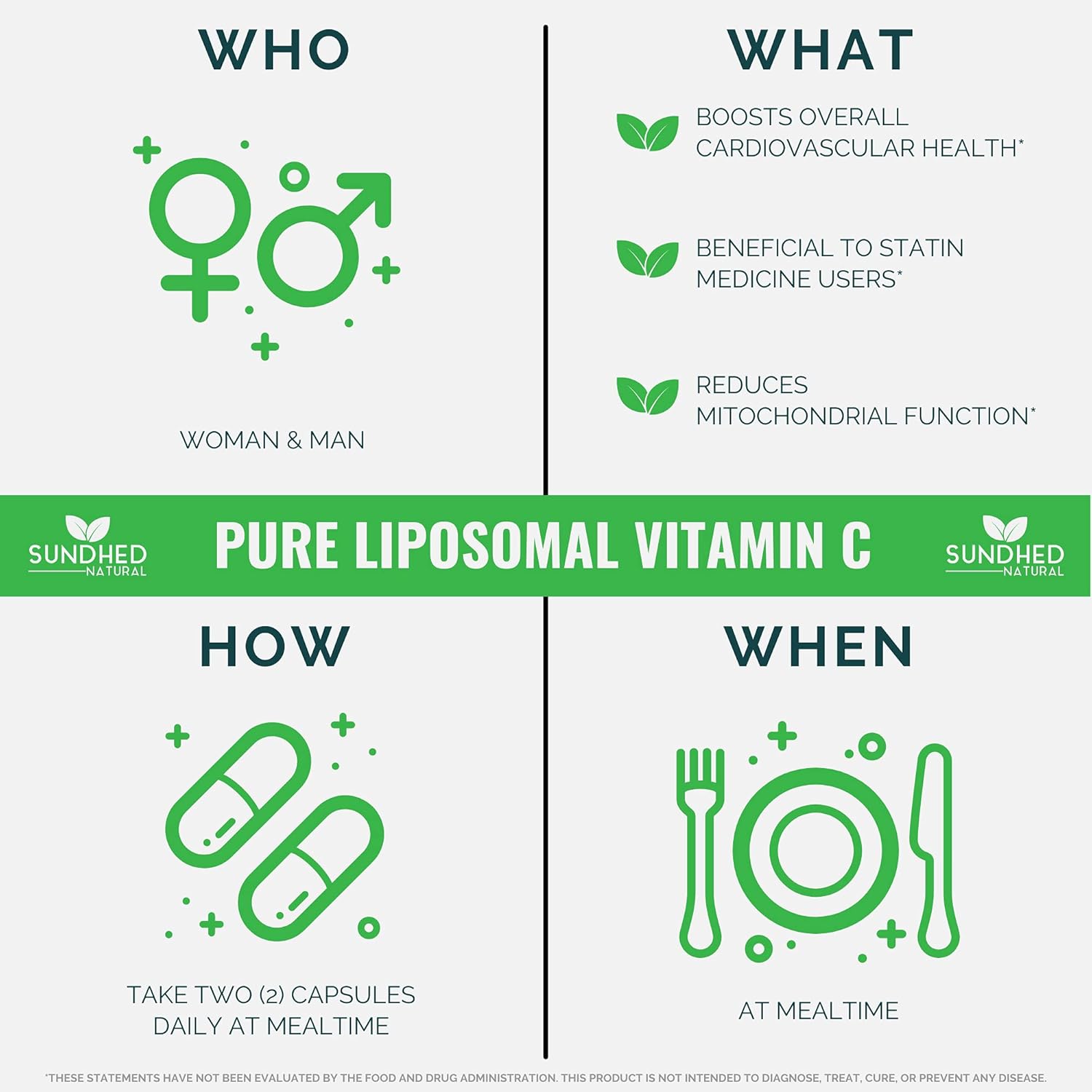 1200mg Liposomal Vitamin C Capsules for Immune Support, Collagen Health, Anti Aging Skin - Pure Natural Formula with Sunflower Lecithin - 2 Month Supply