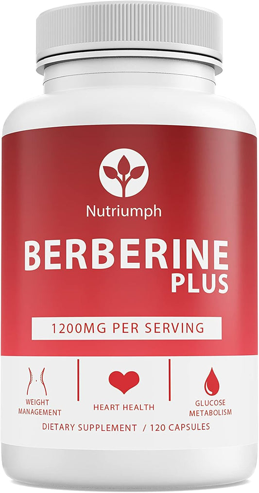 1200mg Nutriumph Berberine Supplement with Royal Jelly for Immune Support and Metabolic Function - 120 Capsules