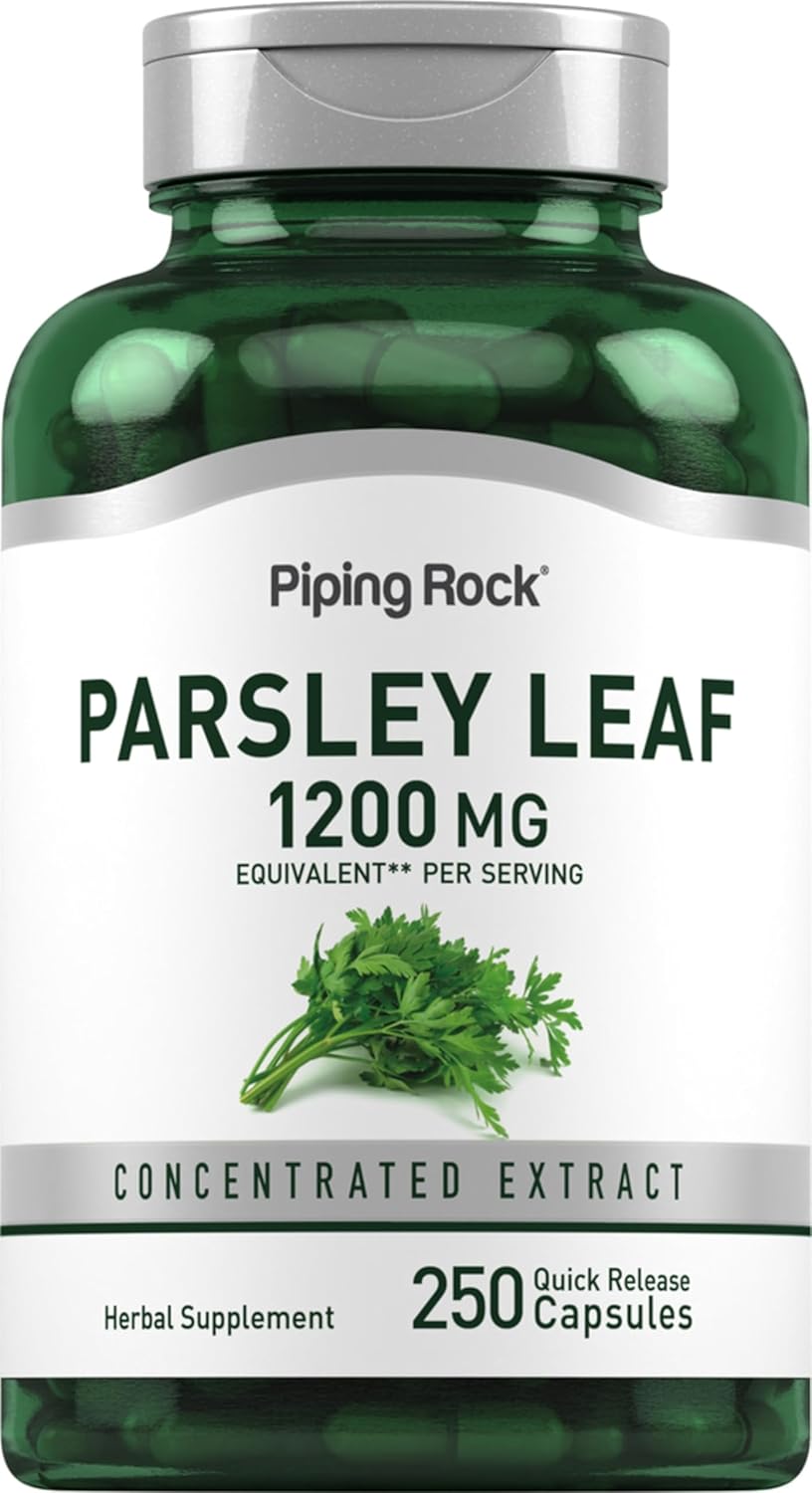 1200mg Parsley Leaf Capsules - 250 Pills, Herbal Extract, Non GMO & Gluten Free Supplement