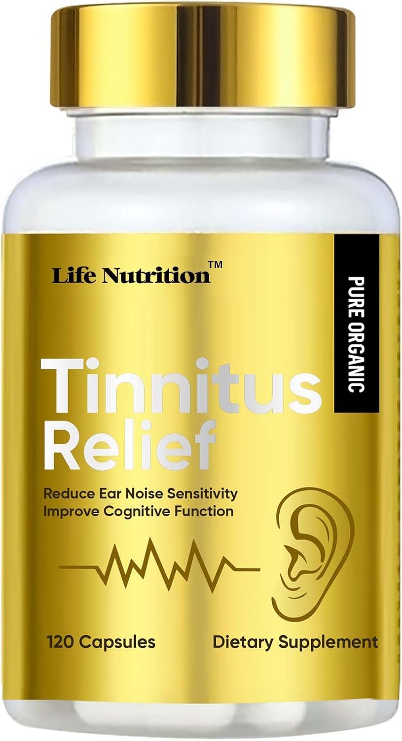 1200MG Tinnitus Relief Caplets with Flavonoids & Vitamin C for Ear Health