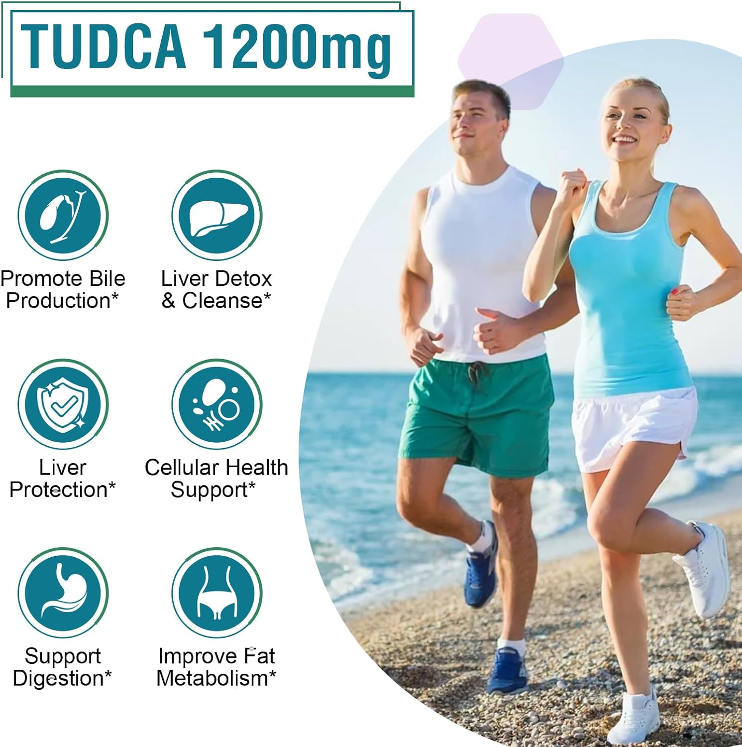 1200mg Zingicin TUDCA Supplement - 600 Veggie Capsules for Liver Health & Digestion