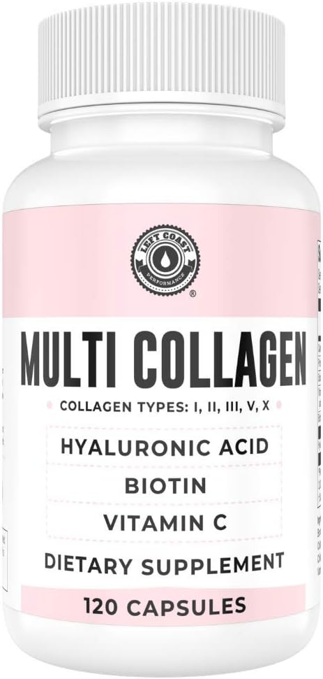 120ct Multi Collagen Capsules with Biotin & 180ct Organic Bone Broth Capsules by Left Coast Performance