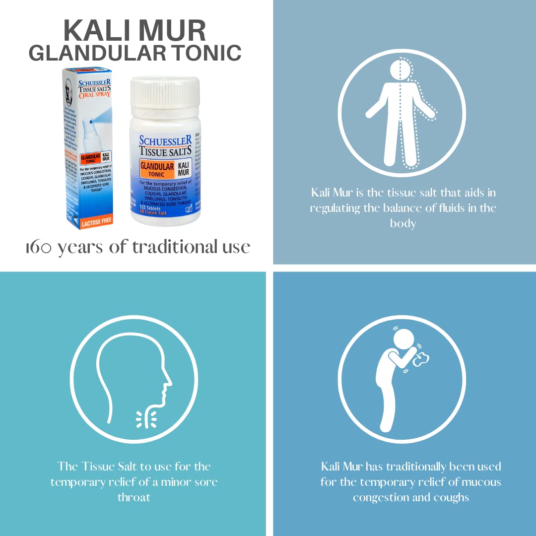 125 Count Martin & Pleasance Kali Mur 6X Tablets - Homeopathic Cell Salt Supplement