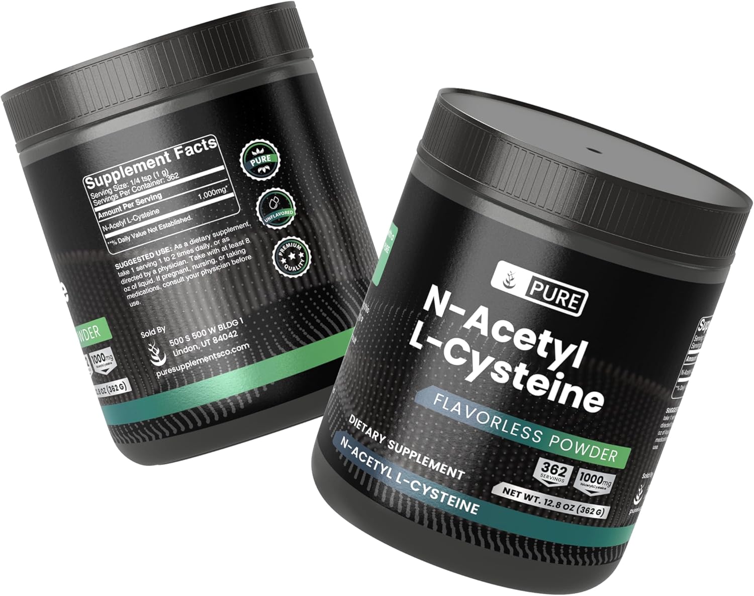12.8 oz NAC Powder - Pure N-Acetyl L-Cysteine Amino Acid Supplement