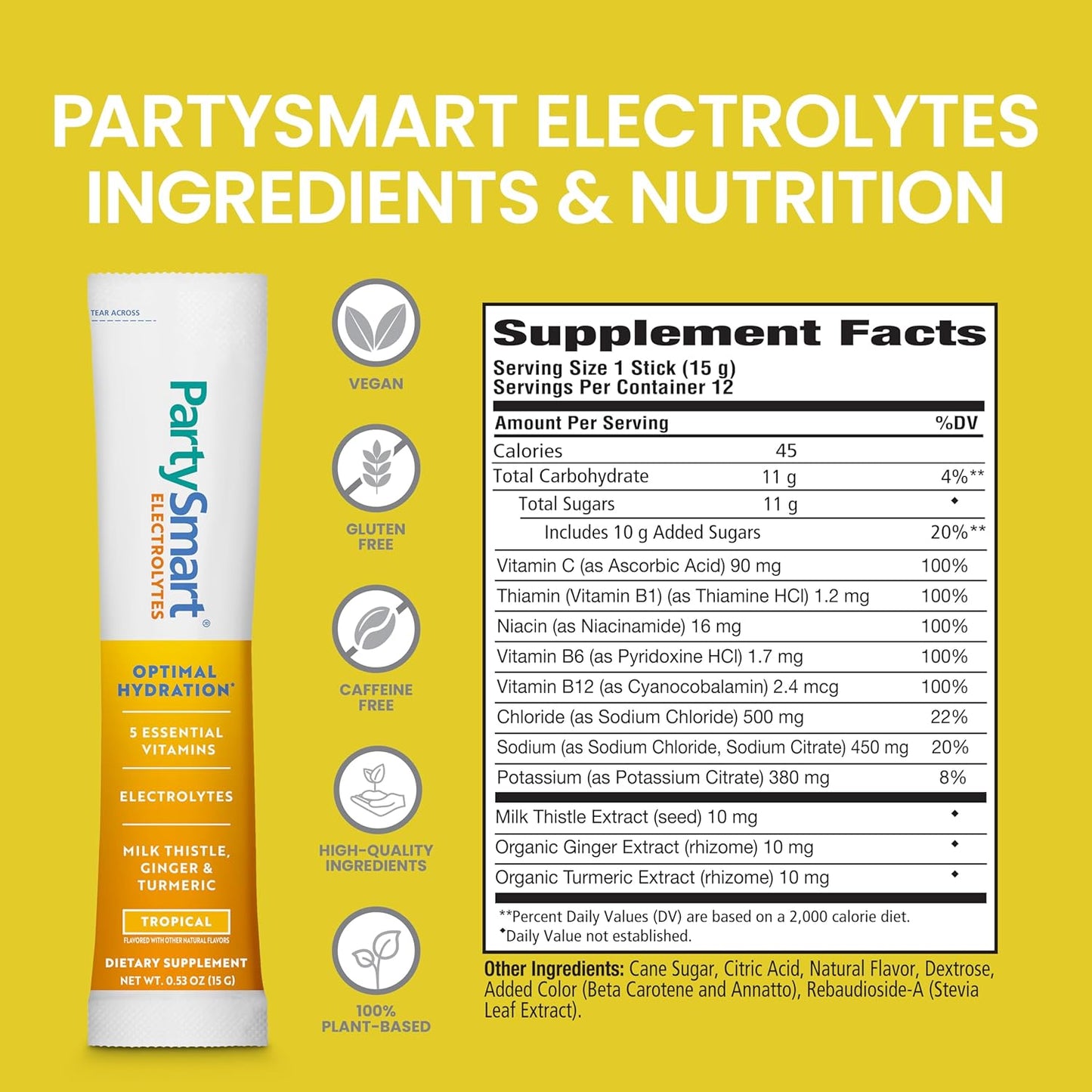 12ct Himalaya PartySmart Capsules & Electrolytes Combo Pack - Double Support for Your Night Out and Next Morning Hydration, Tropical Flavor