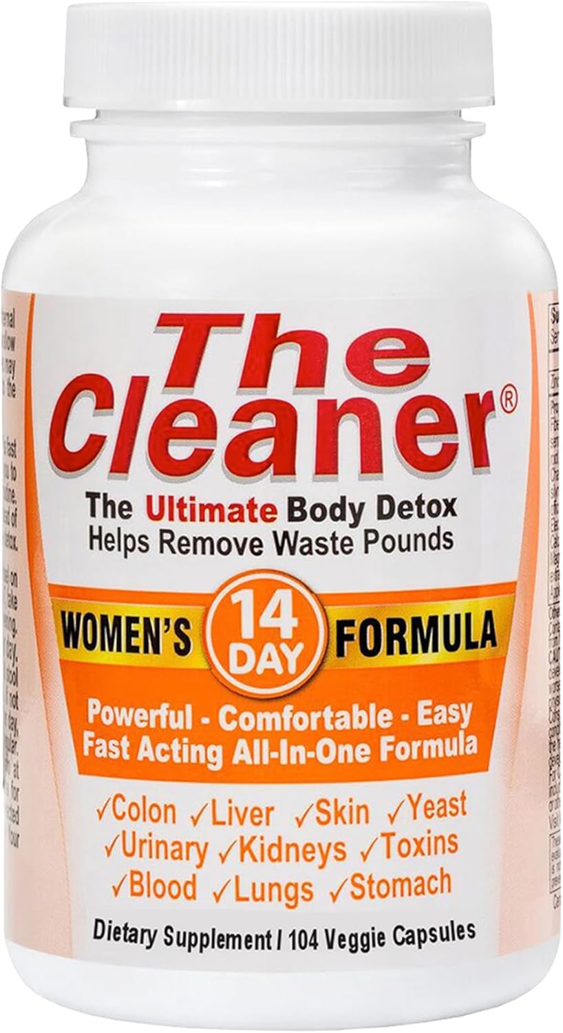14-Day Complete Internal Cleansing Formula for Women - Century Systems The Cleaner Detox, Supports Digestive Health, 104 Vegetarian Capsules
