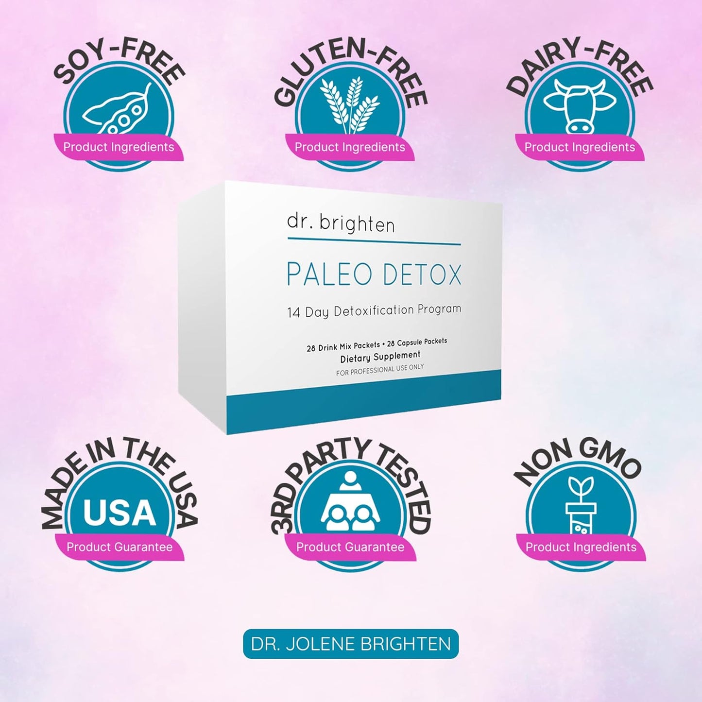 14-Day Dr. Brighten Paleo Detox + Antioxidant Supplement Kit for Natural Cellular Defense and Detoxification