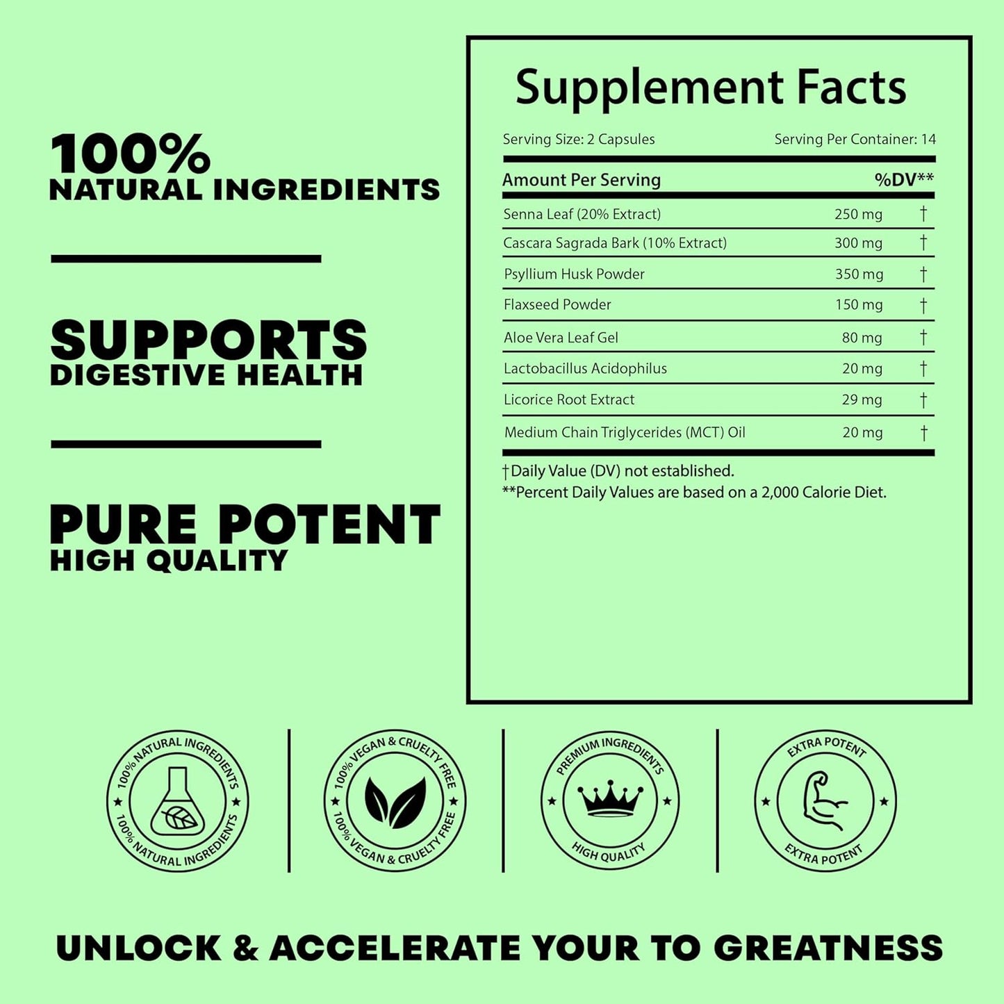 14-Day Holistic Hercules Vital Cleanse for Gut & Colon Support - Deeply Refreshing Revitalizing Cleanse