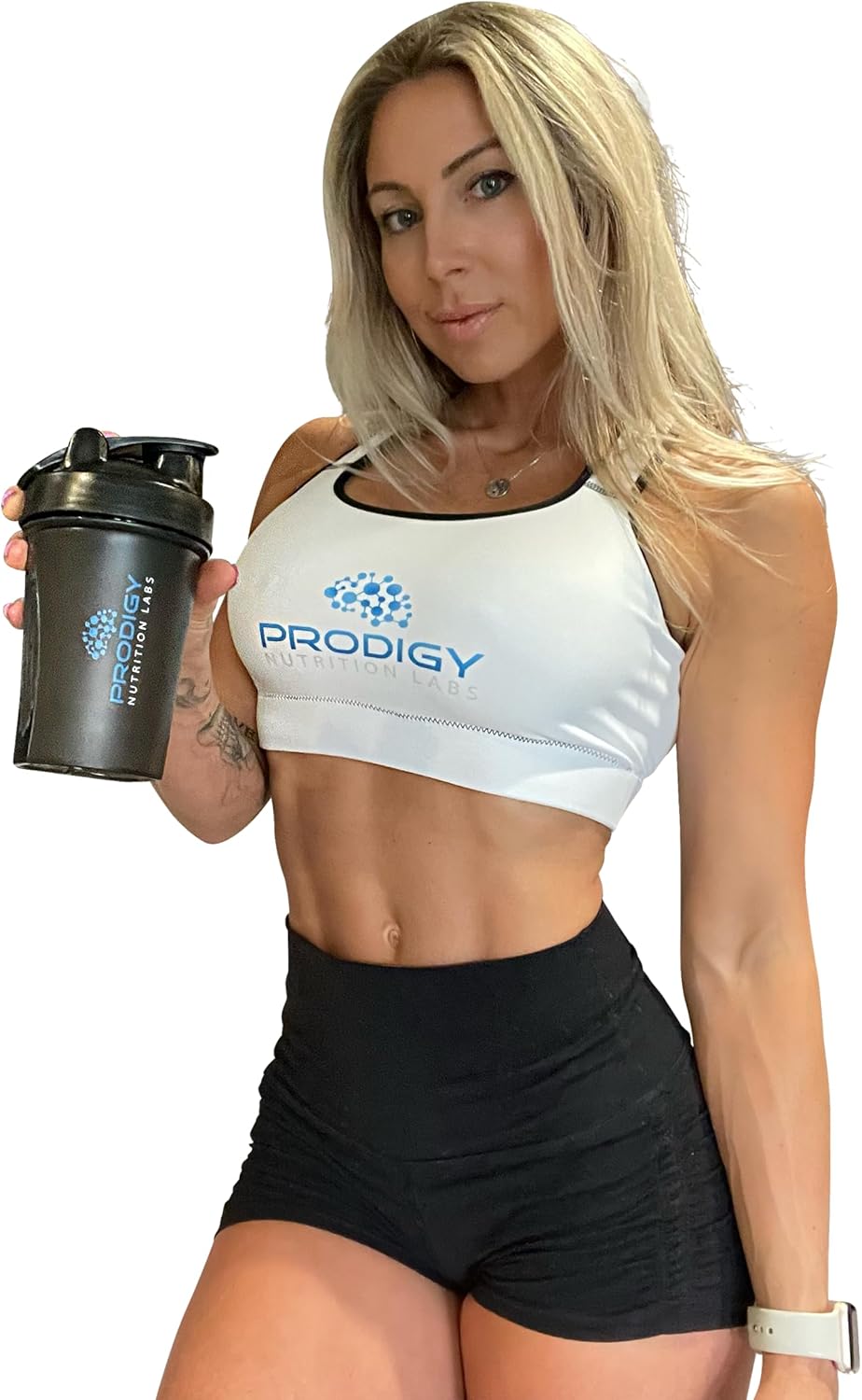 14 oz Prodigy Nutrition Labs Premium Shaker Bottle for Protein Shakes & Pre Workout - Black