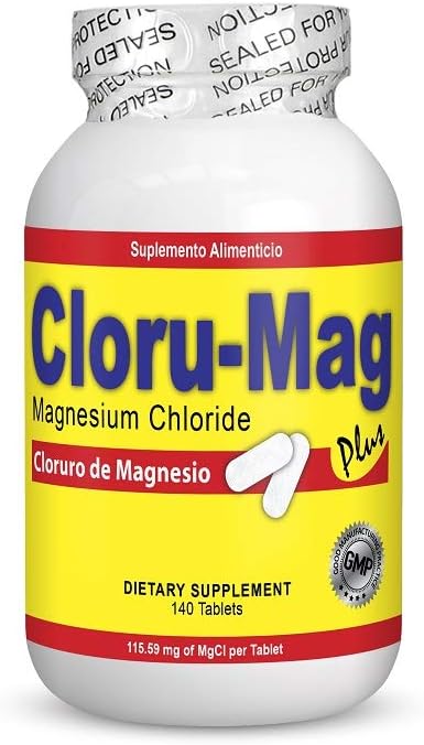 140 Tablets of Magnesium Chloride by Bizzone, Inc. (Cloruro de Magnesio) - Essential Mineral Supplement