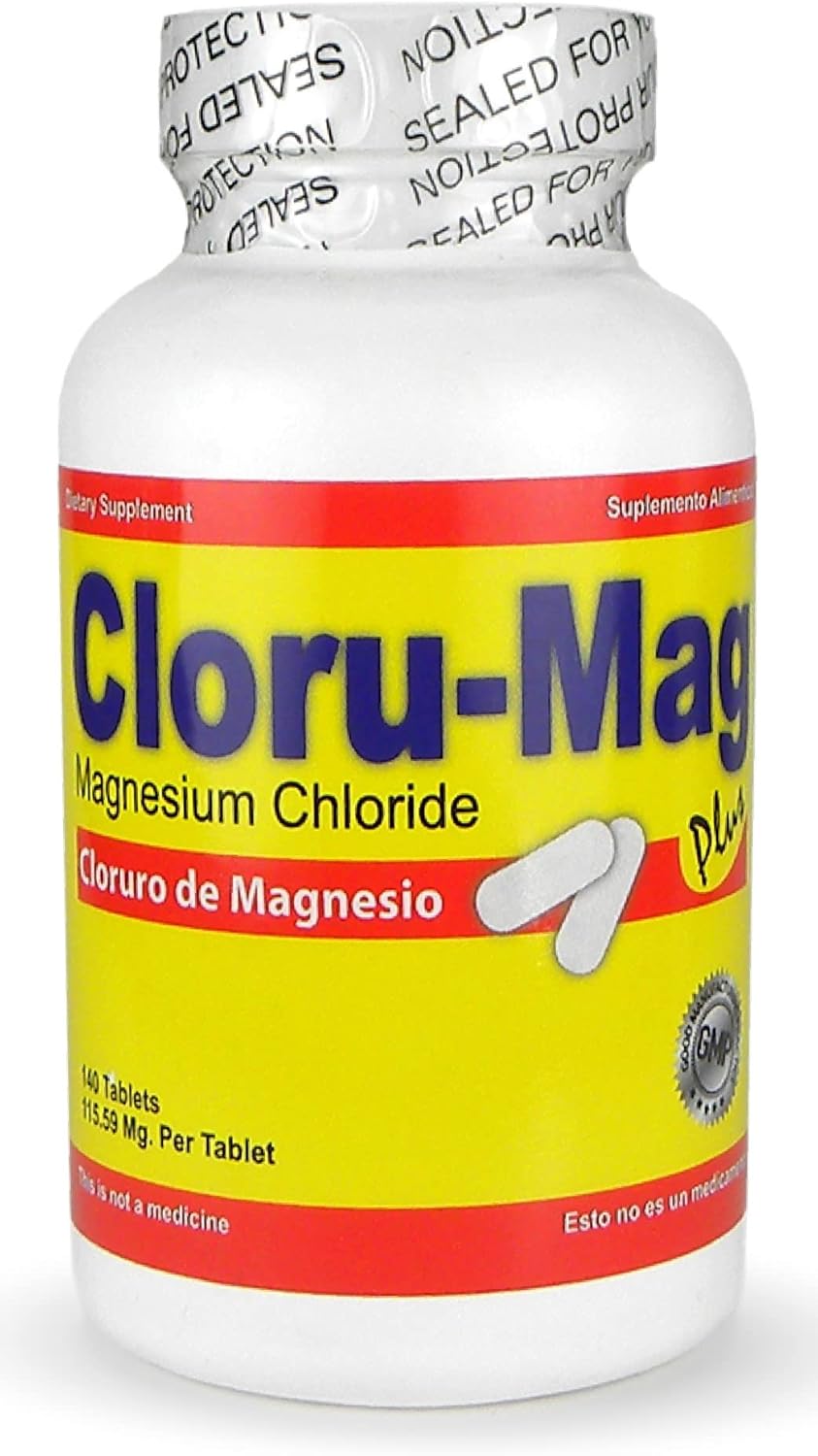 140 Tablets of Magnesium Chloride by Bizzone, Inc. (Cloruro de Magnesio) - Essential Mineral Supplement