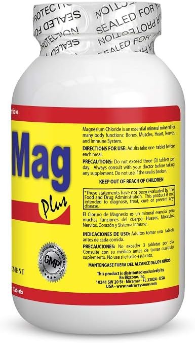 140 Tablets of Magnesium Chloride by Bizzone, Inc. (Cloruro de Magnesio) - Essential Mineral Supplement