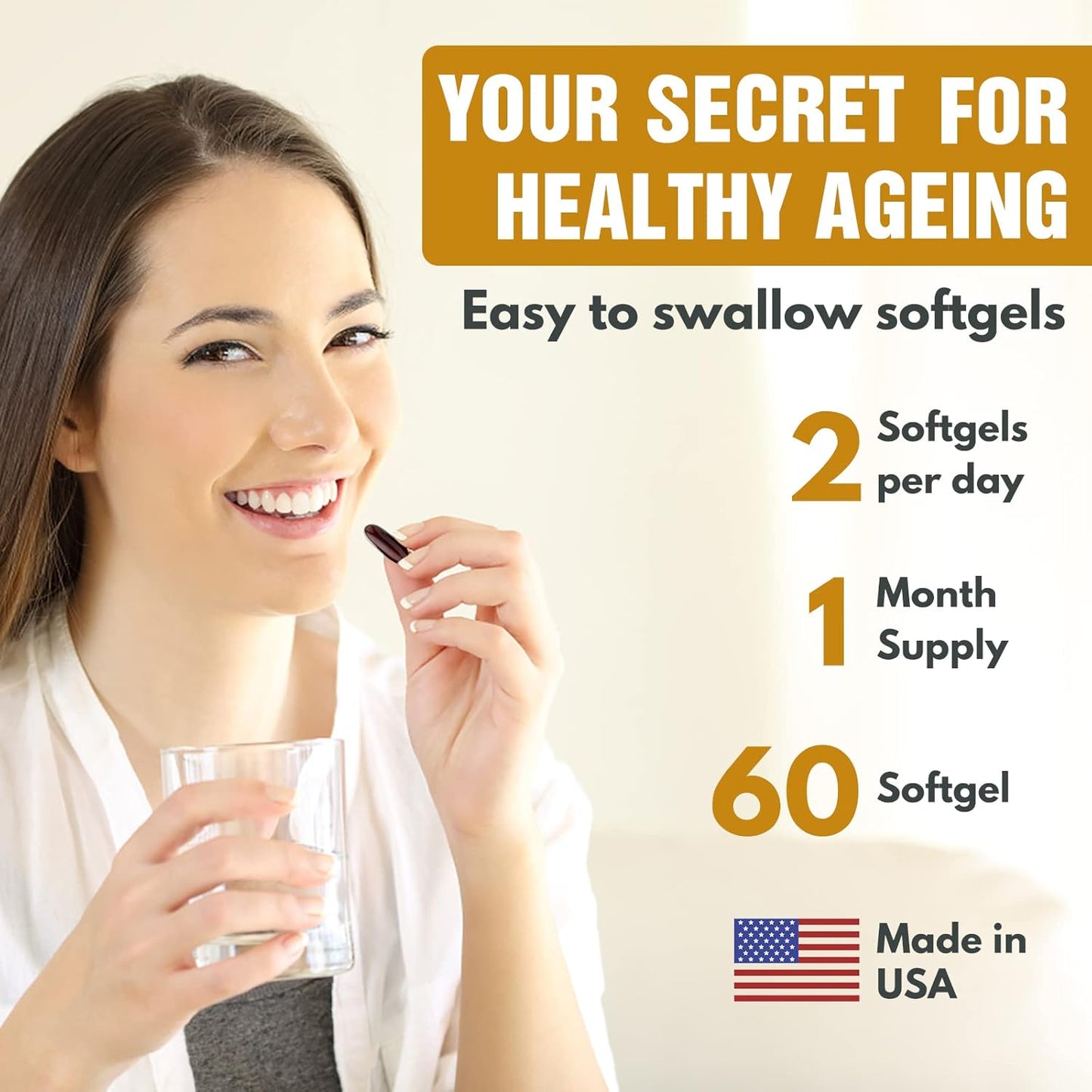 1400 mg Liposomal Glutathione Supplement with Vitamin C and Hyaluronic Acid - Master Antioxidant for Liver, Brain, and Skin Detox