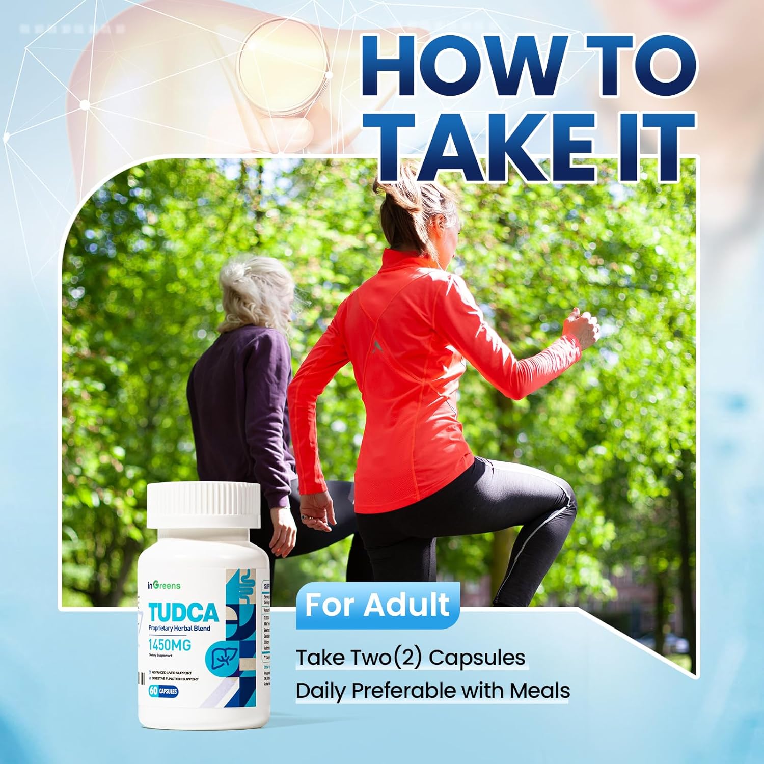 1450MG TUDCA Liver Supplement for Liver and Kidney Cleanse - 60 Capsules