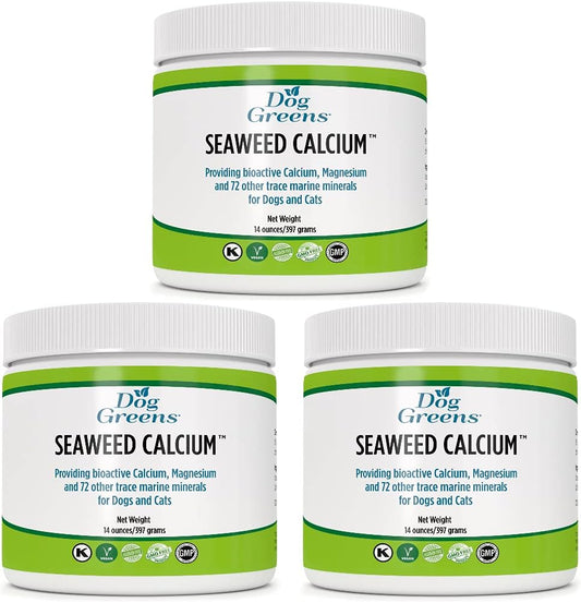 14oz Dog and Cat Seaweed Calcium Supplement, Balances Homemade Food, Pure and Affordable, Vet Recommended - 3 Pack