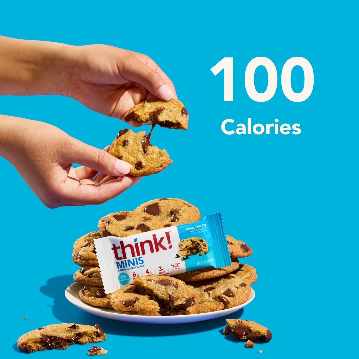 15 Count think! Minis Chocolate Chip Gluten-Free Protein Snack Bars