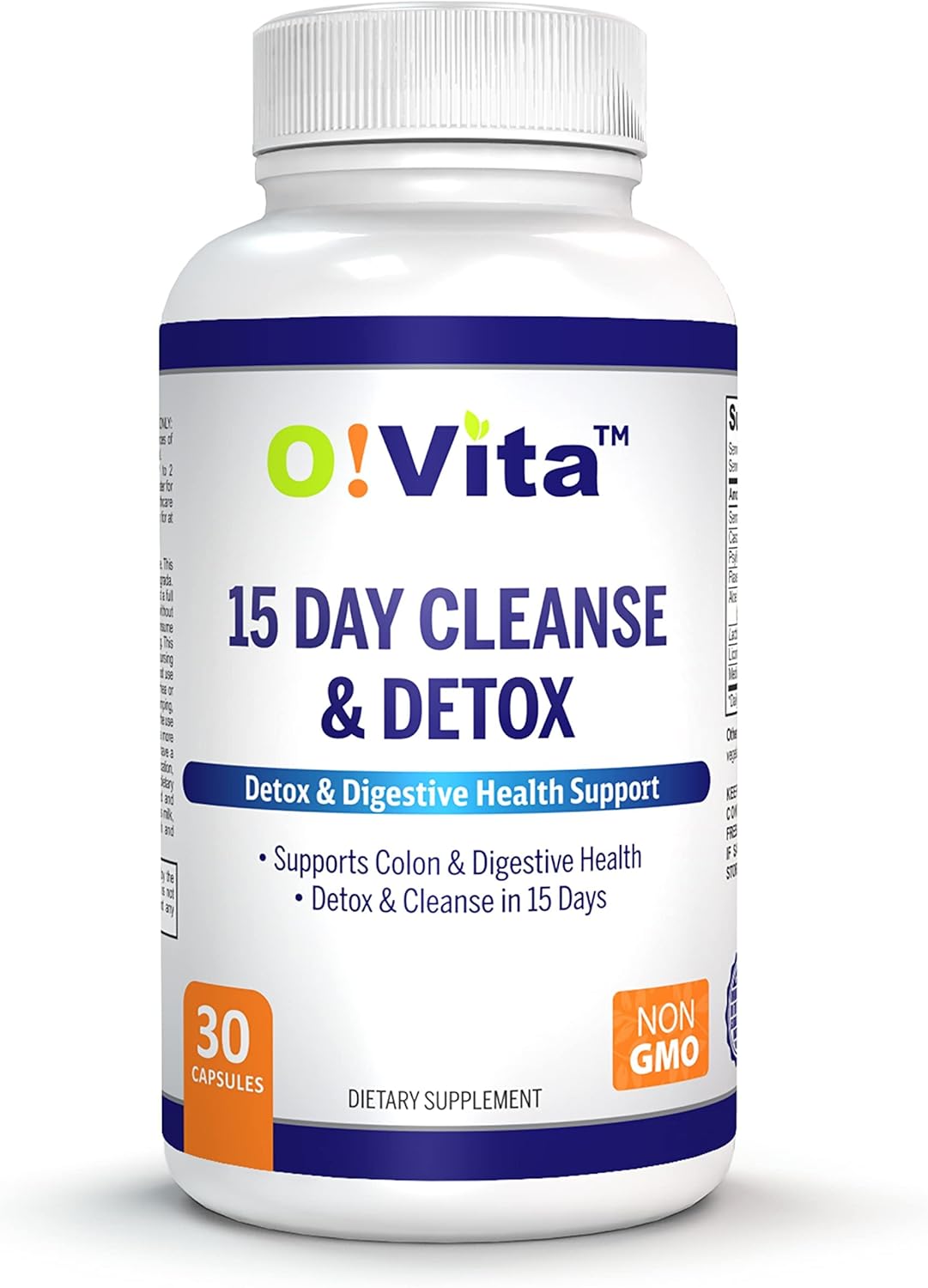 15-Day Cleanse & Detox with Probiotics for Digestive & Colon Health - Herbal Formula with Senna Leaf & Cascara Sagrada Bark (30 Capsules)