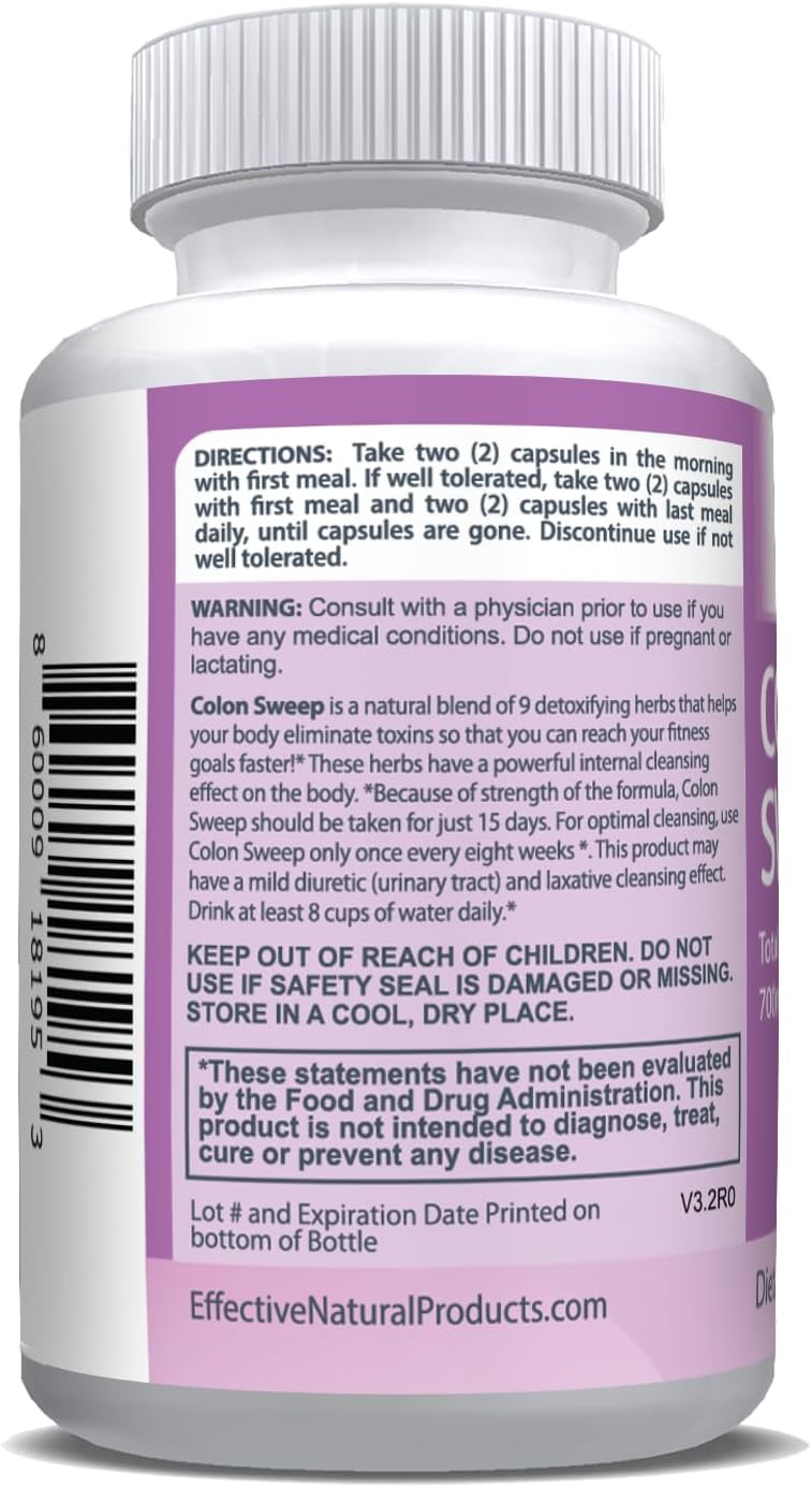15 Day Colon Cleanse with Psyllium Husk, Cascara Sagrada, and Bentonite - 60ct Bottle from ENP