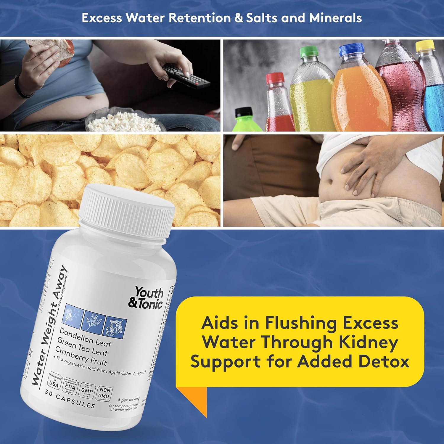 15-Day Full Body Detox & Repair with Colon, Kidney, Gut, Stomach Cleansers - Liver Support & Water Balance, 150 Pills