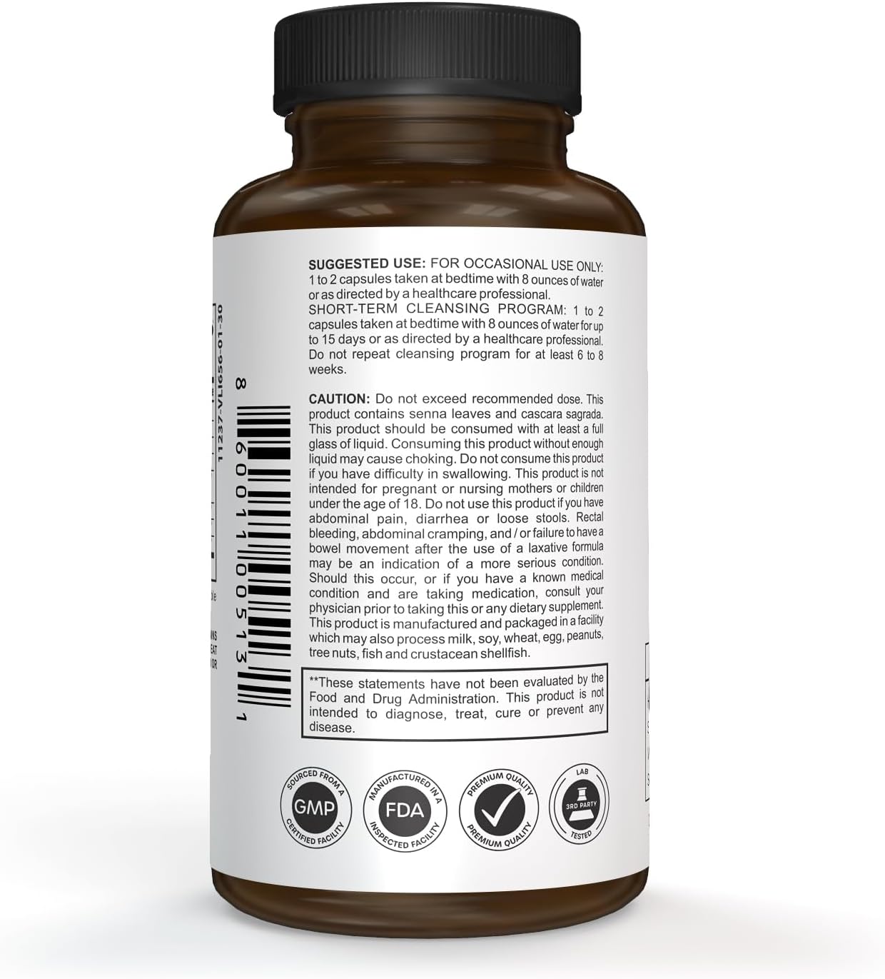 15-Day Prebiotic Colon Cleanse & Detox Fiber Supplement with MCT Oil - Natural Laxatives for Keto - 30 Capsules