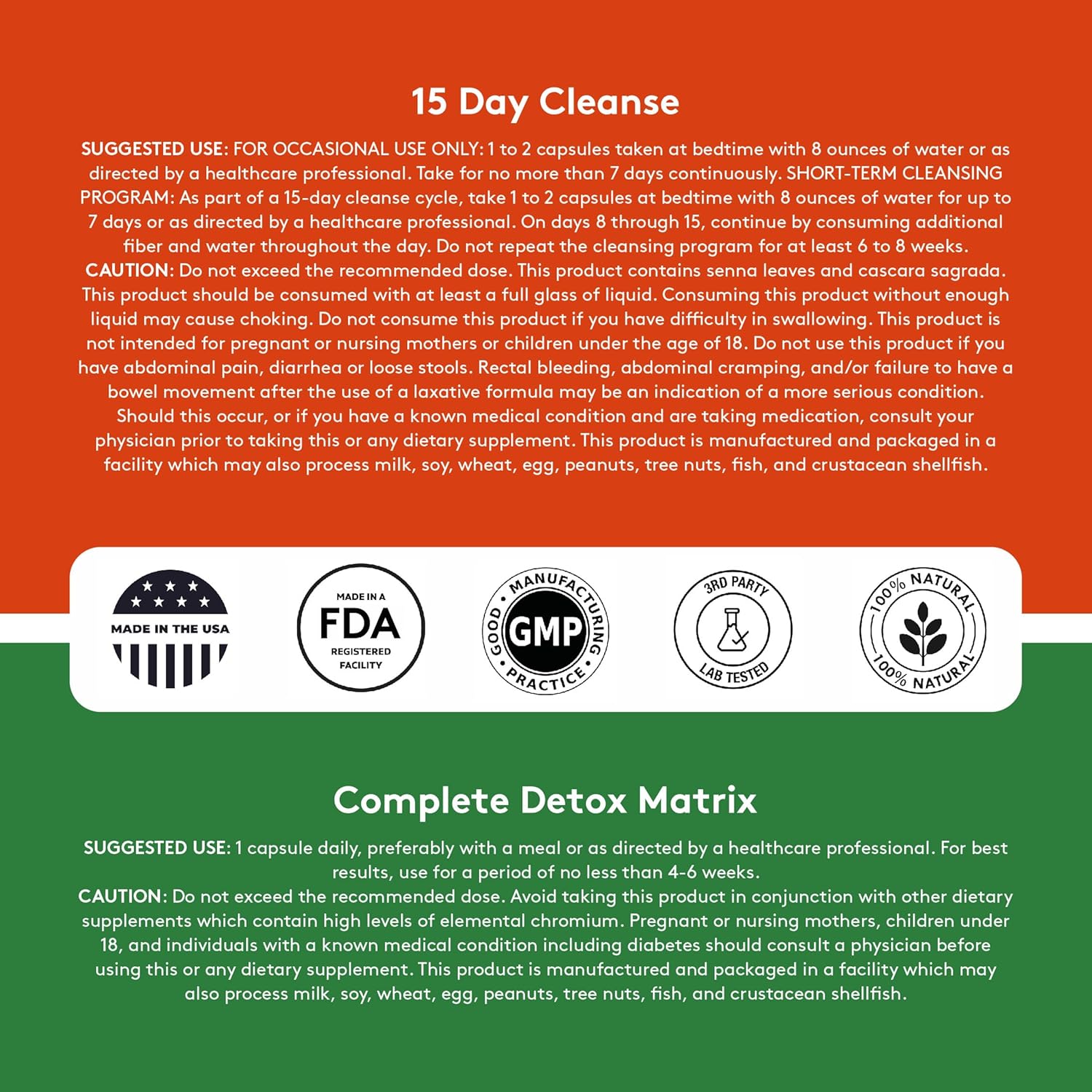 15 Day Youth & Tonic Cleanse for Bloating, Gut Health, & Metabolism Support - Detox & Colon Cleanser with ACV, Glucomannan, Chromium - 60 Pills